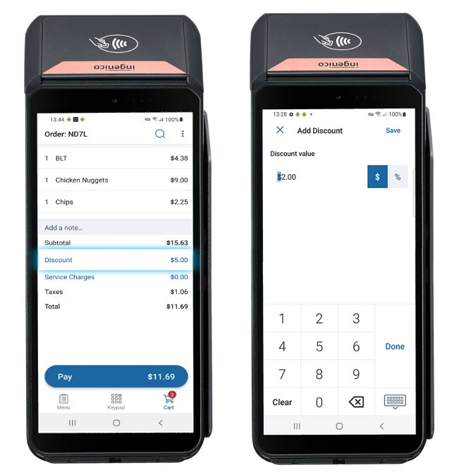 talech Terminal Service Charges and Discounts