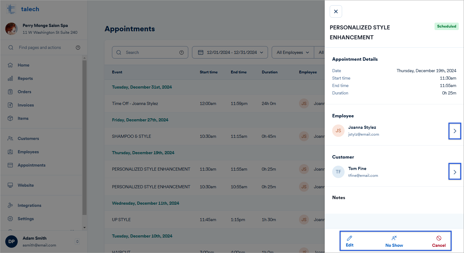 Appointment Scheduling - End to End Experience