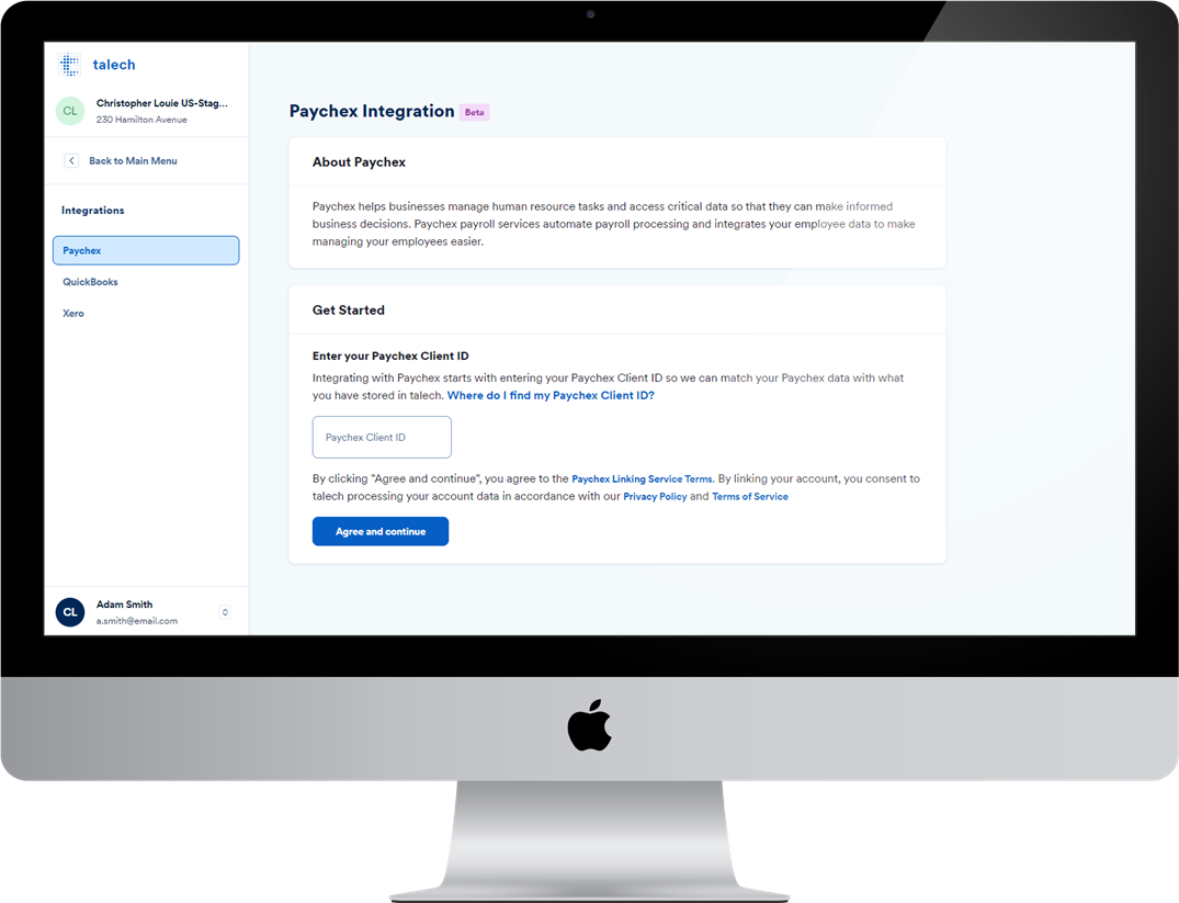Paychex Integration with talech
