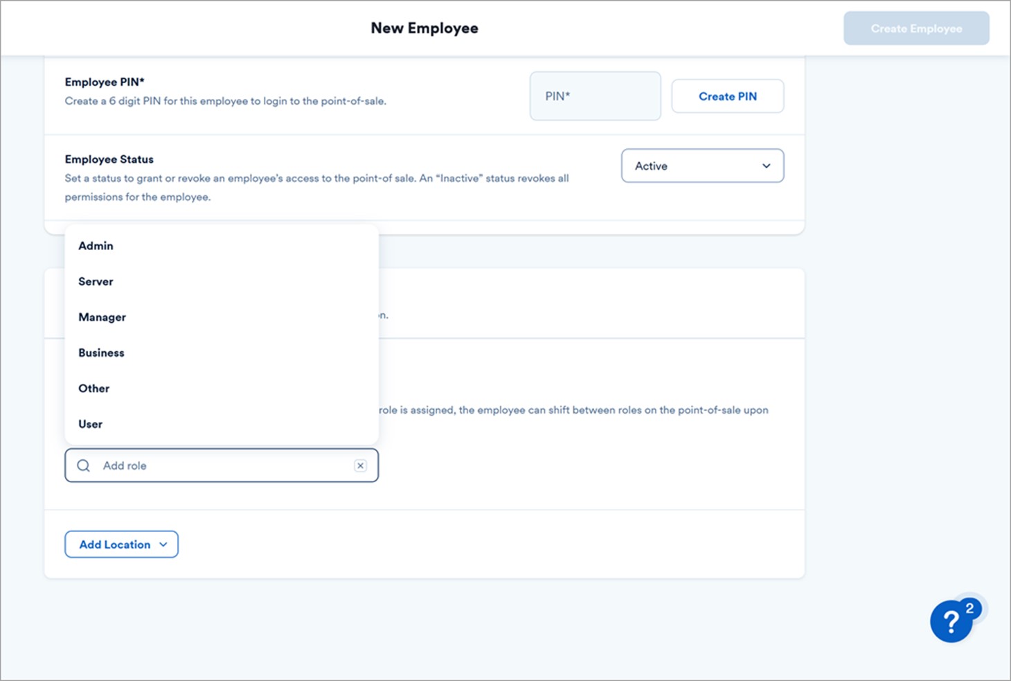 Create or Edit an Employee