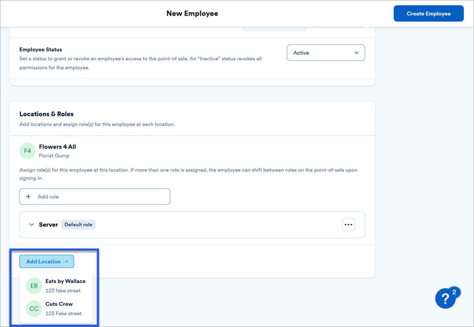 Create or Edit an Employee