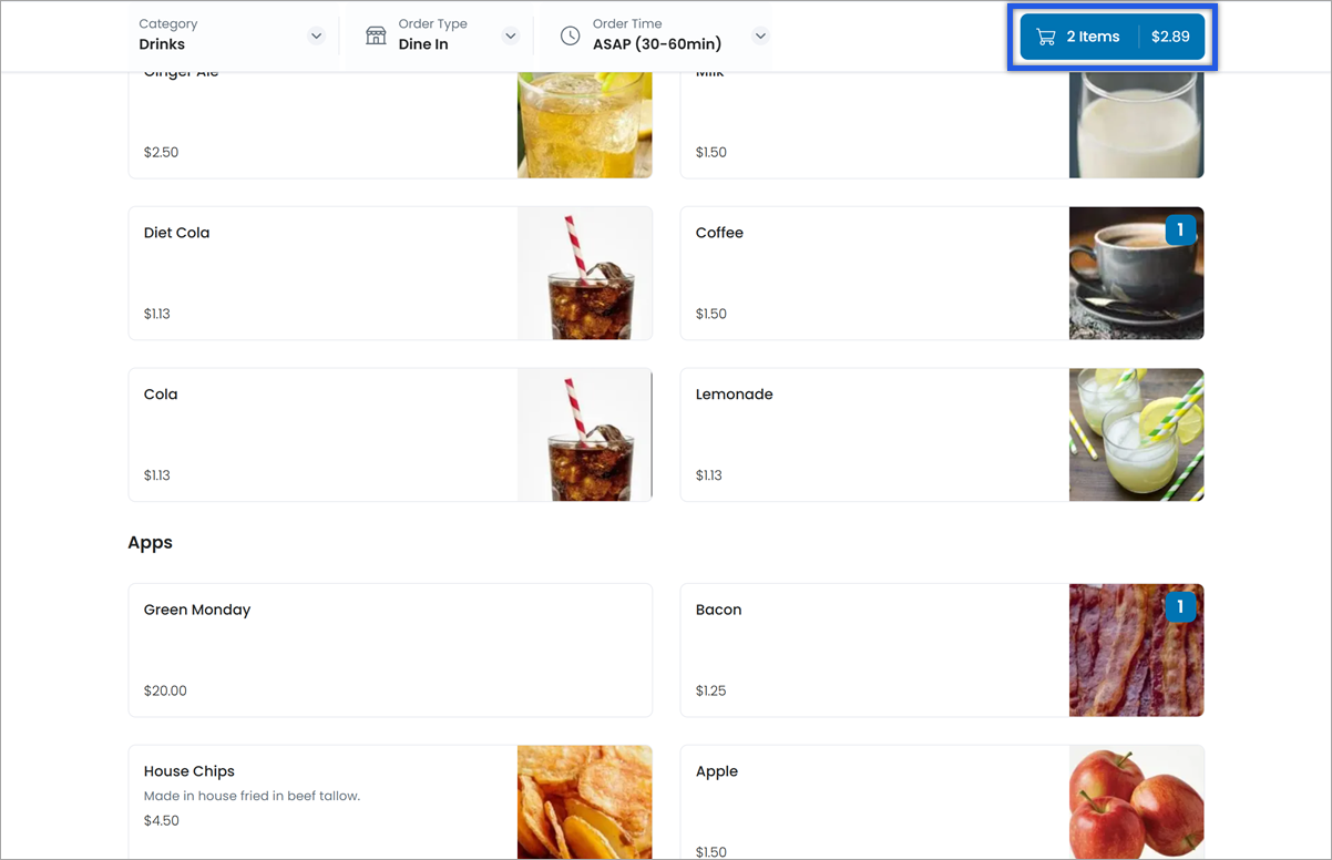 Online Ordering - End to End Experience