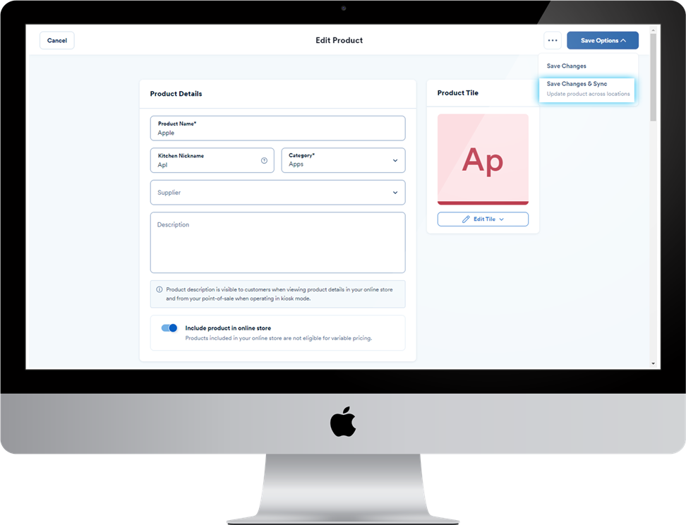 Multi-location product sync