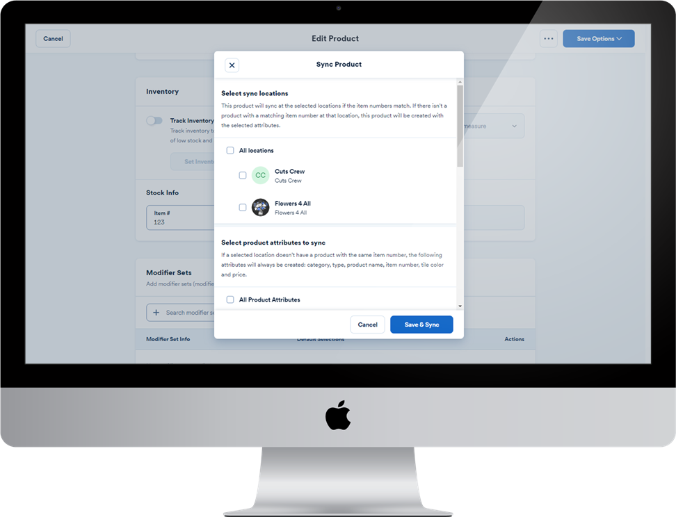 Multi-location product sync