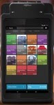 Front view of Moby device displaying talech Register app