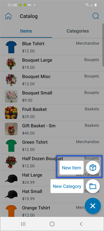 How to Create an Item or Category on talech Terminal