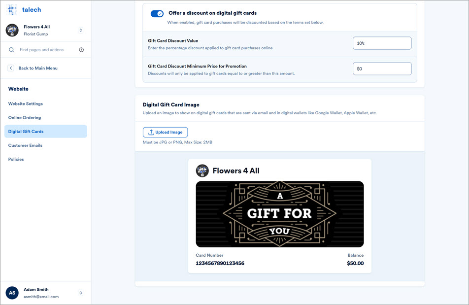 How to Set Up Digital Gift Cards