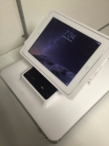 Elo device in dock.