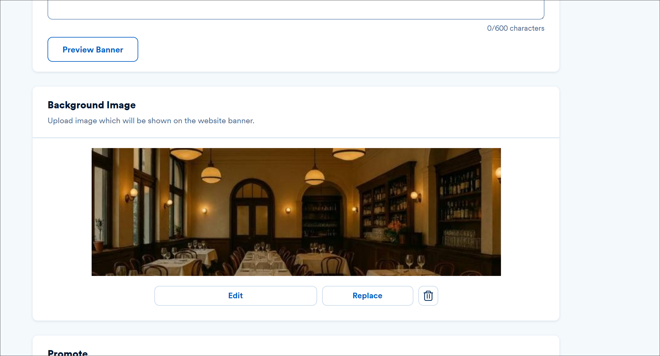 Background image settings